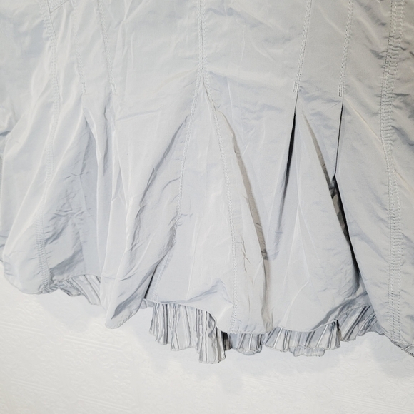 Steilmann Satin Frilled A Line Silver Skirt - Picture 4 of 10